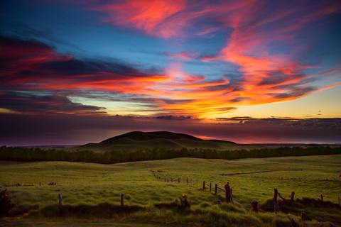 sunset on the Big Island of Hawaii