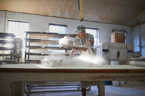 carl the baker at Le Juene Bakery Louisiana