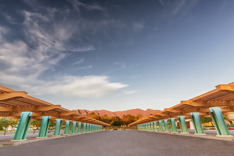 empty parking lot palm desert california